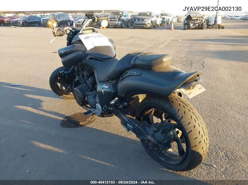 2012 Yamaha Vmx17 VIN: JYAVP29E2CA002130 Lot: 40412103