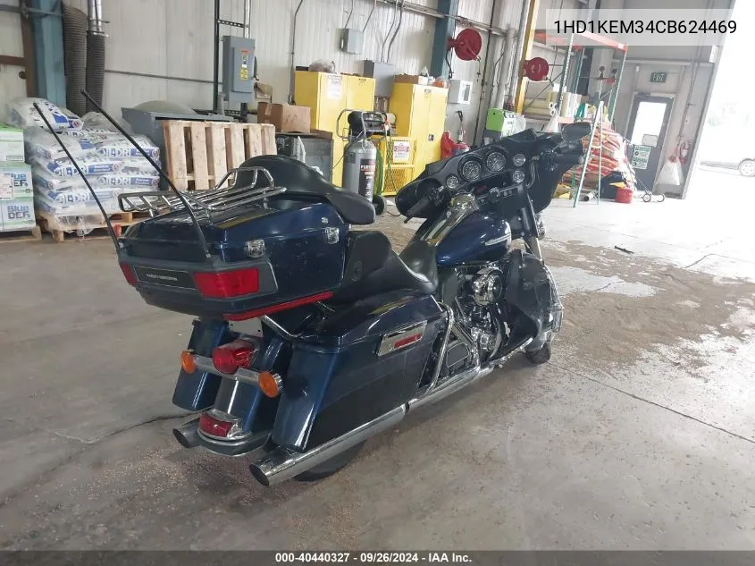 2012 Harley-Davidson Flhtk Electra Glide Ultra Ltd VIN: 1HD1KEM34CB624469 Lot: 40440327