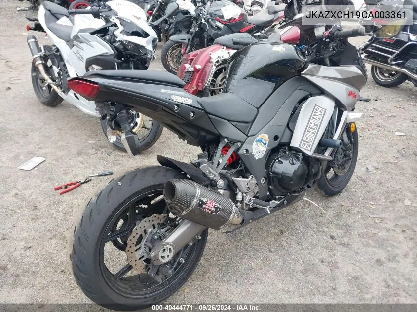 JKAZXCH19CA003361 2012 Kawasaki Zx1000 H