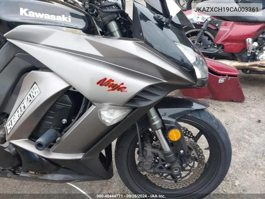 2012 Kawasaki Zx1000 H VIN: JKAZXCH19CA003361 Lot: 40444771