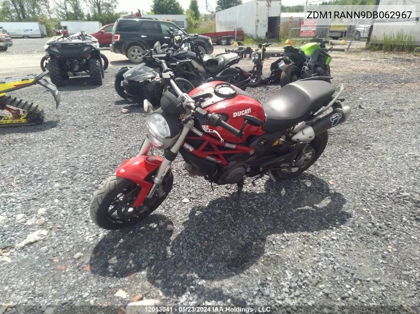 2013 Ducati Monster 796 VIN: ZDM1RANN9DB062967 Lot: 12013041