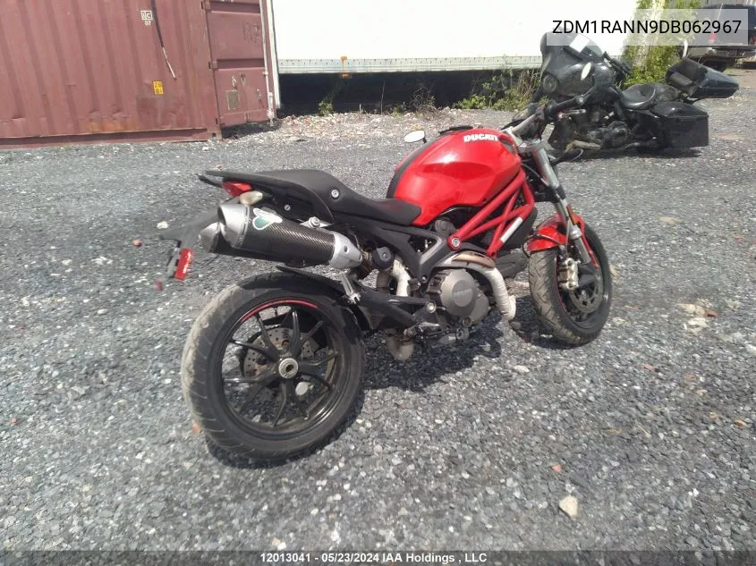 2013 Ducati Monster 796 VIN: ZDM1RANN9DB062967 Lot: 12013041