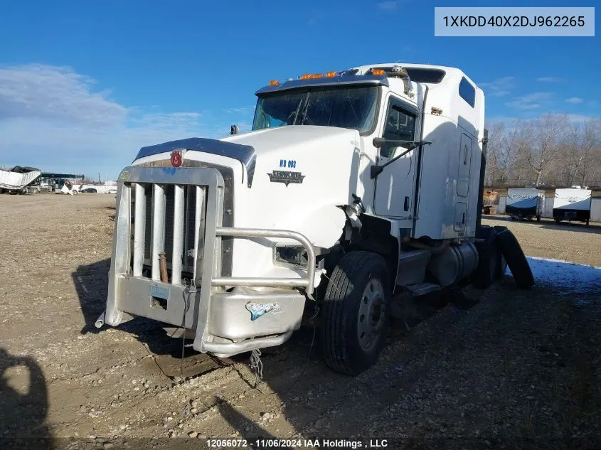 2013 Kenworth Construction T800 VIN: 1XKDD40X2DJ962265 Lot: 12056072