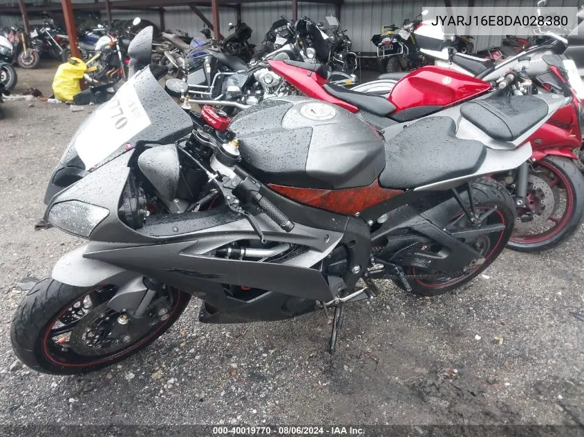 2013 Yamaha Yzfr6 VIN: JYARJ16E8DA028380 Lot: 40019770