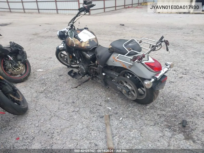 2013 Yamaha Xvs950 A/Ct VIN: JYAVN01E0DA017930 Lot: 40109742