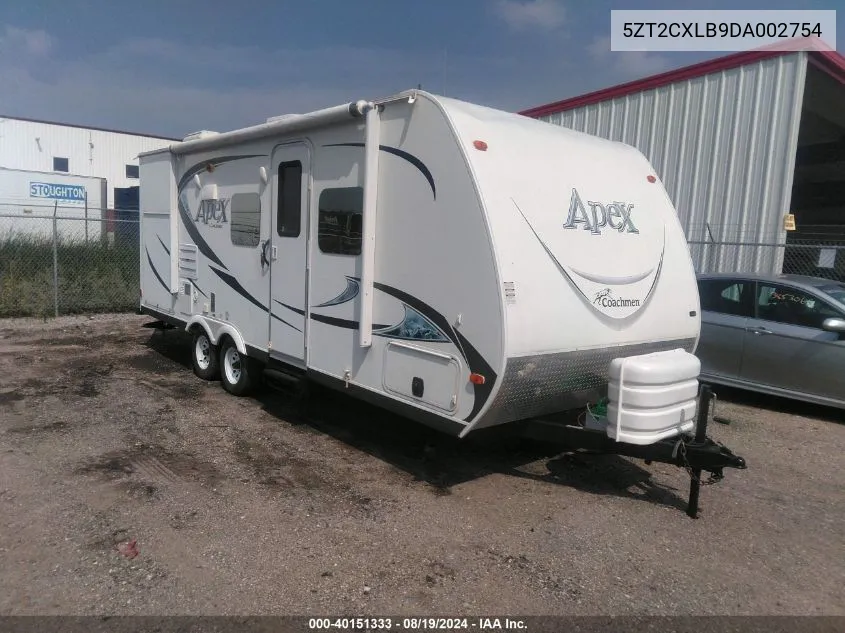 2013 Coachmen Apex Apt 21Rbk VIN: 5ZT2CXLB9DA002754 Lot: 40151333