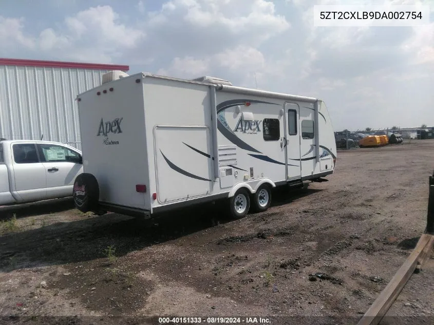 2013 Coachmen Apex Apt 21Rbk VIN: 5ZT2CXLB9DA002754 Lot: 40151333