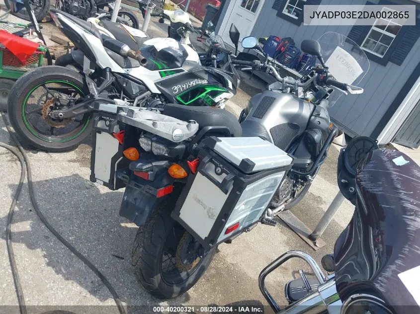 2013 Yamaha Xt1200Z VIN: JYADP03E2DA002865 Lot: 40200321