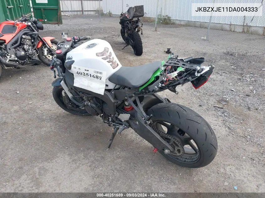 2013 Kawasaki Zx636 E VIN: JKBZXJE11DA004333 Lot: 40251689