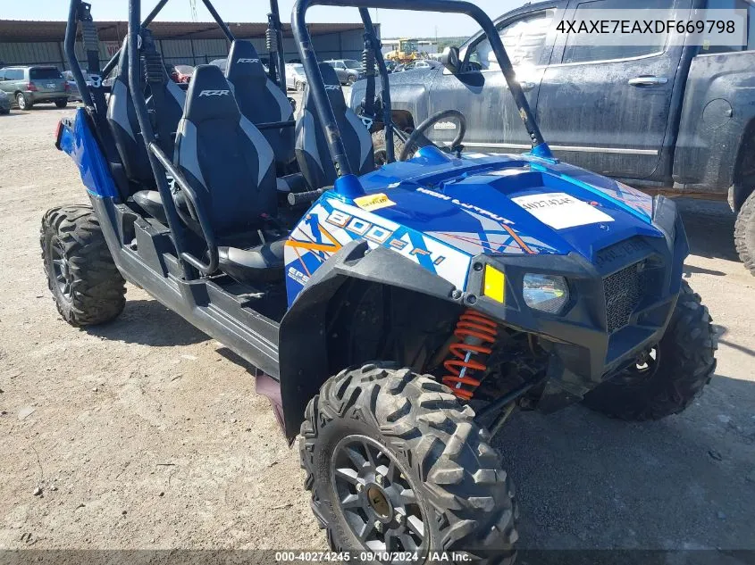 2013 Polaris Rzr 4 800 Eps VIN: 4XAXE7EAXDF669798 Lot: 40274245