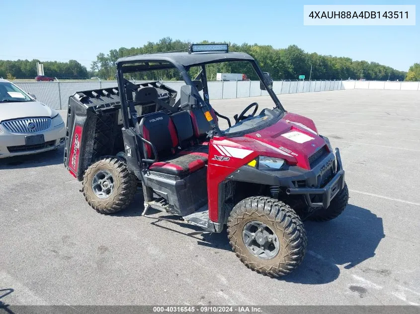 2013 Polaris Ranger 900 Xp VIN: 4XAUH88A4DB143511 Lot: 40316545