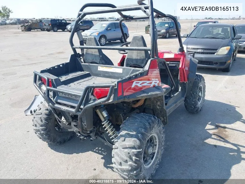 2013 Polaris Rzr 800 S VIN: 4XAVE7EA9DB165113 Lot: 40318875