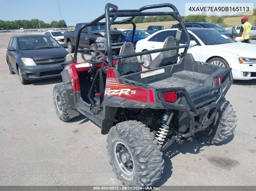 2013 Polaris Rzr 800 S VIN: 4XAVE7EA9DB165113 Lot: 40318875