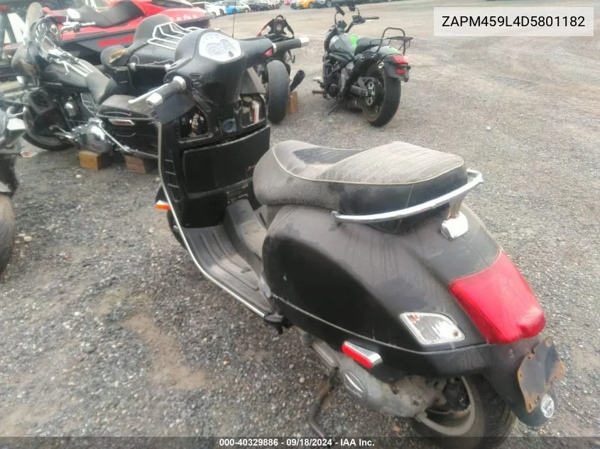 2013 Vespa Gts 300 Super VIN: ZAPM459L4D5801182 Lot: 40329886