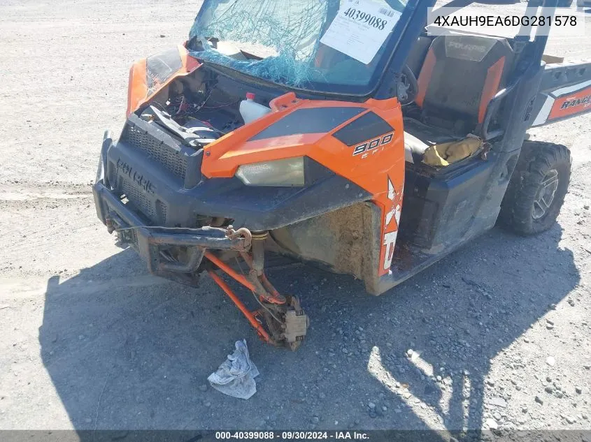 2013 Polaris Ranger 900 Xp Eps VIN: 4XAUH9EA6DG281578 Lot: 40399088