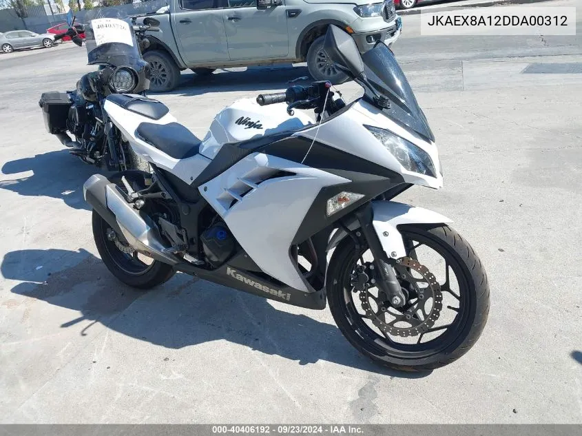 2013 Kawasaki Ex300 A VIN: JKAEX8A12DDA00312 Lot: 40406192