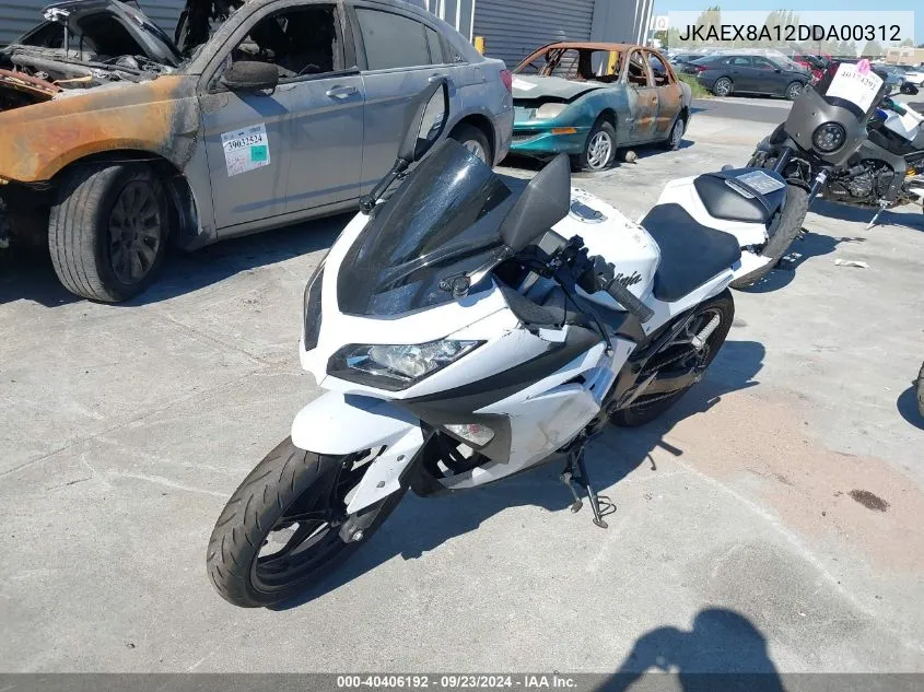 2013 Kawasaki Ex300 A VIN: JKAEX8A12DDA00312 Lot: 40406192