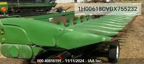 1H00618CVDX755232 2013 John Deere 618C Corn Header Only No Tlr