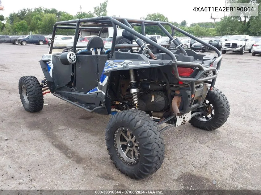 2014 Polaris Rzr 4 1000 Xp VIN: 4XA6T1EA2EB190864 Lot: 39816344