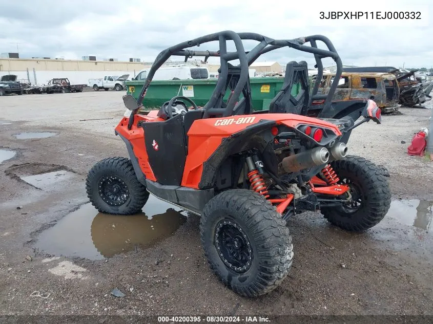 2014 Can-Am Maverick 1000R X Rs Dps VIN: 3JBPXHP11EJ000332 Lot: 40200395