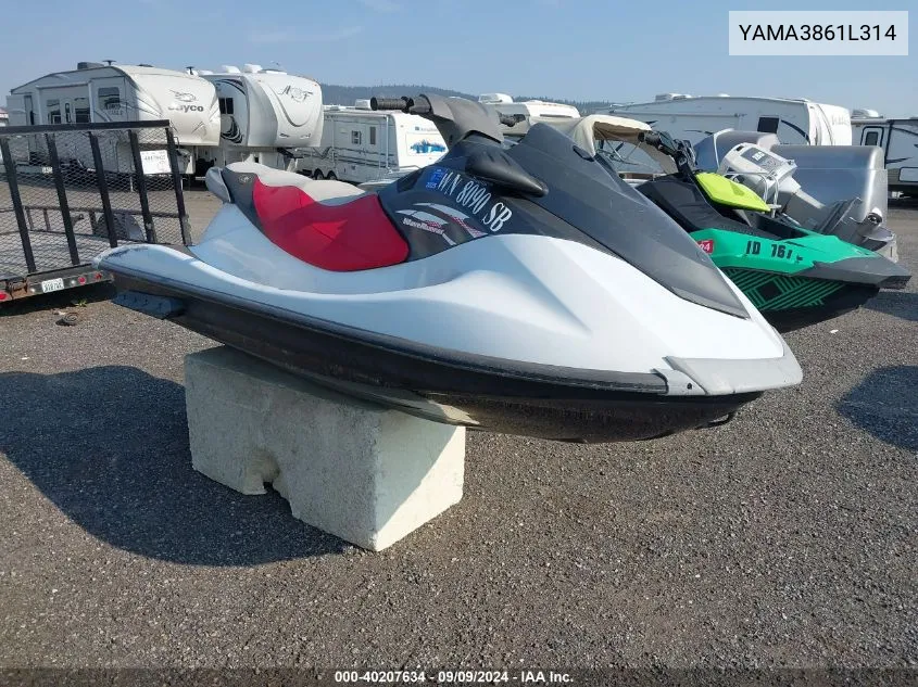 2014 Yamaha Wave Runner Vx 110 Sport VIN: YAMA3861L314 Lot: 40207634