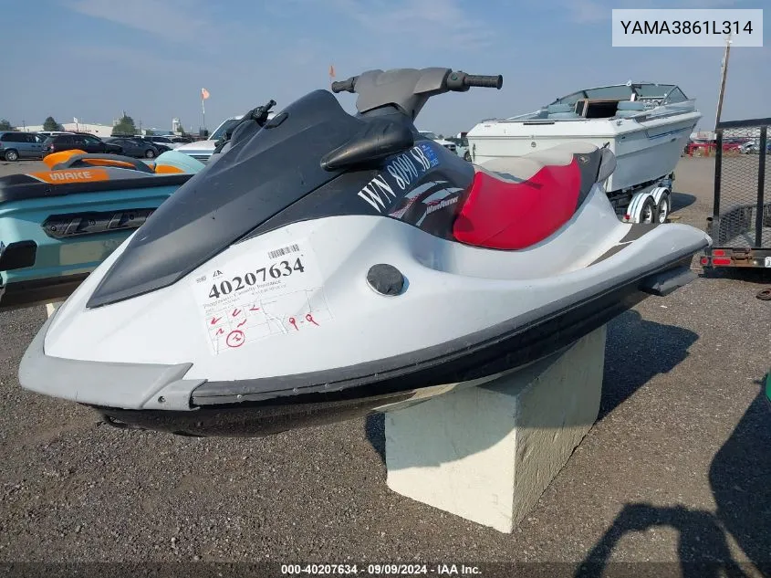 2014 Yamaha Wave Runner Vx 110 Sport VIN: YAMA3861L314 Lot: 40207634