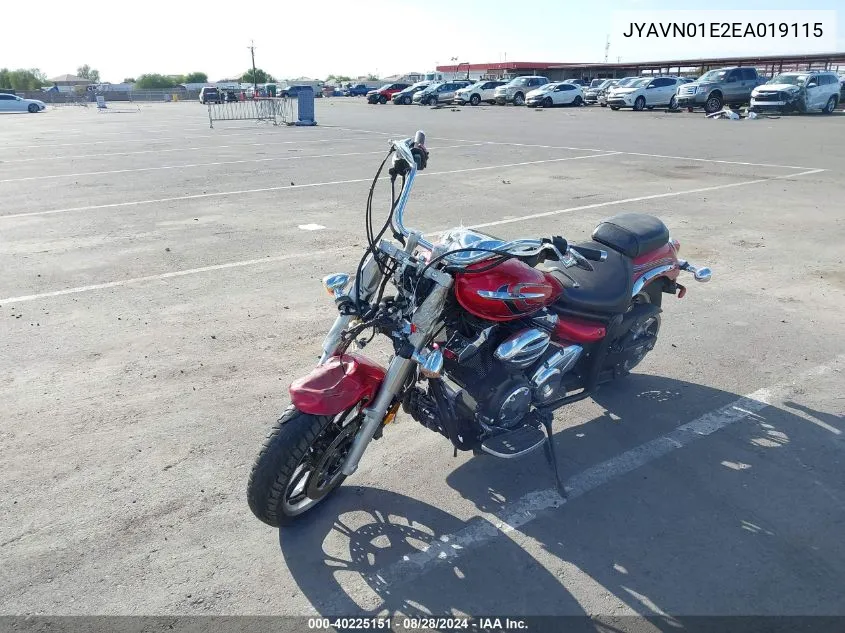 2014 Yamaha Xvs950 A/Ct VIN: JYAVN01E2EA019115 Lot: 40225151