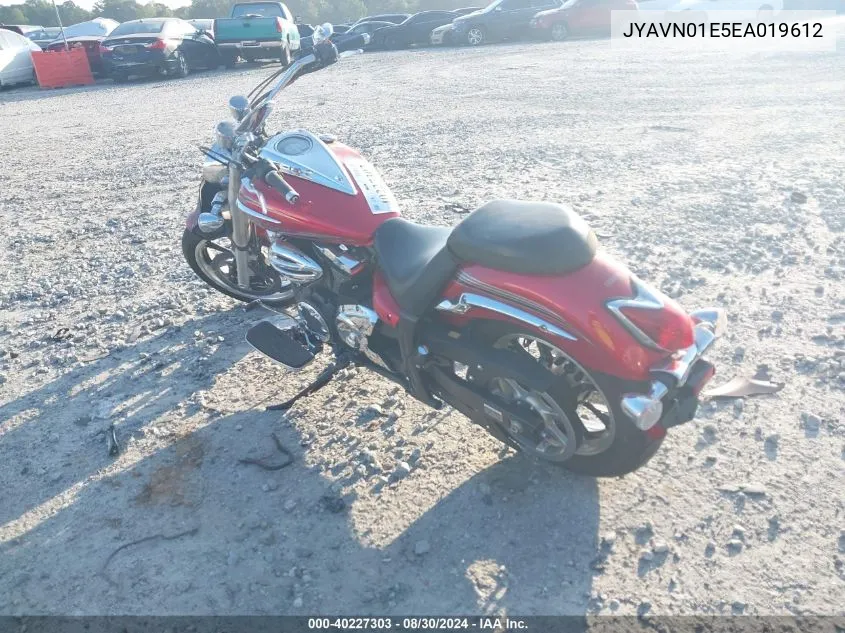 2014 Yamaha Xvs950 A/Ct VIN: JYAVN01E5EA019612 Lot: 40227303