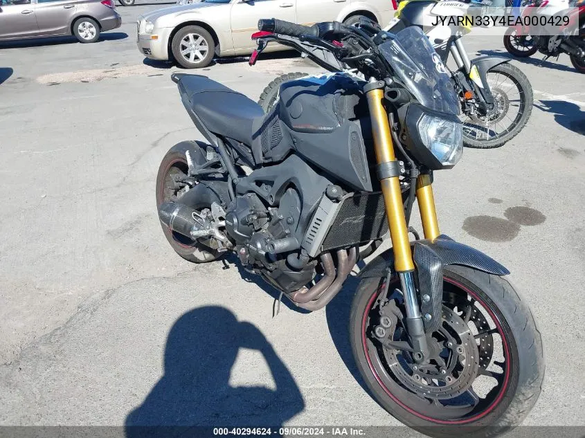 2014 Yamaha Fz09 C VIN: JYARN33Y4EA000429 Lot: 40294624