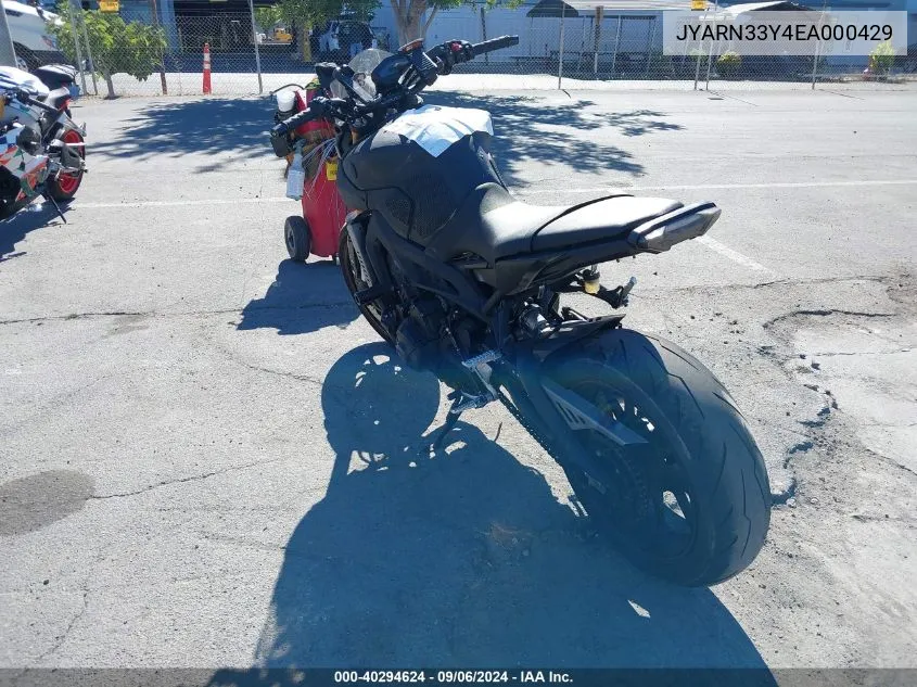 2014 Yamaha Fz09 C VIN: JYARN33Y4EA000429 Lot: 40294624