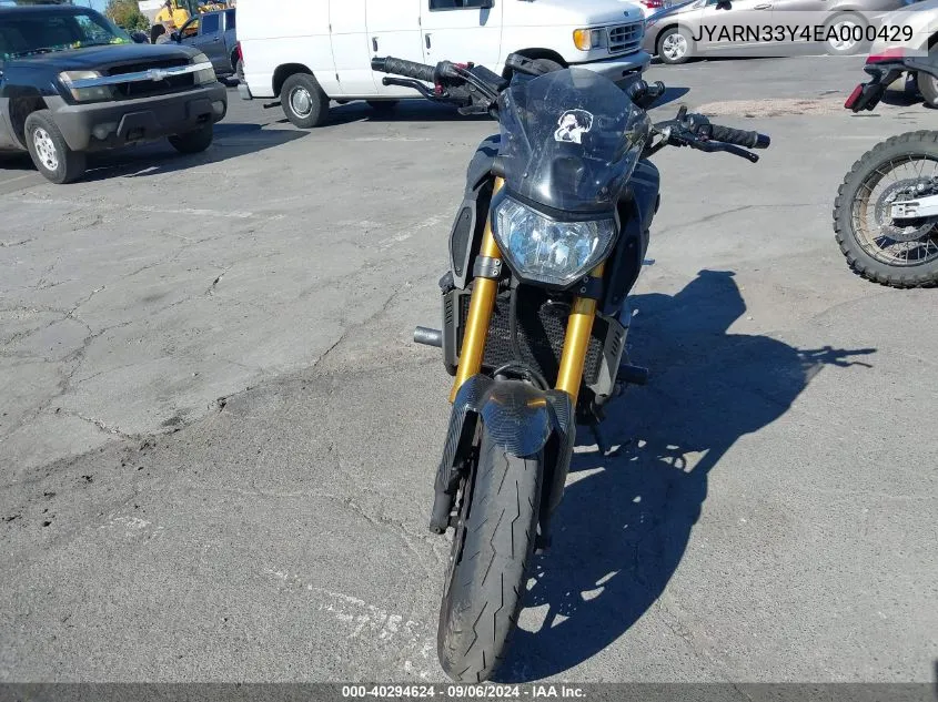 2014 Yamaha Fz09 C VIN: JYARN33Y4EA000429 Lot: 40294624