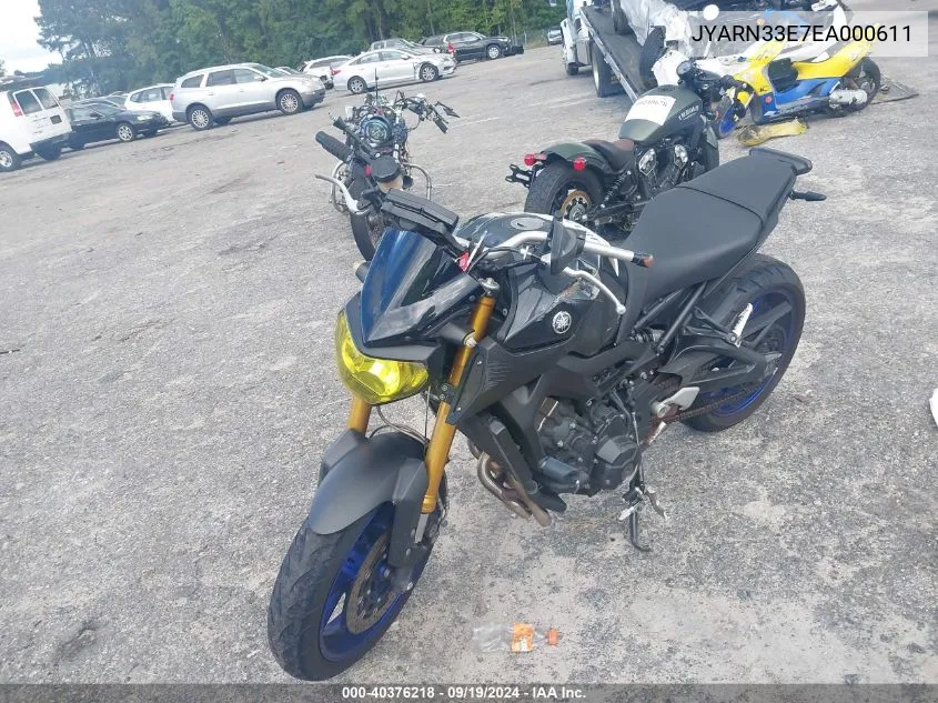 2014 Yamaha Fz09 VIN: JYARN33E7EA000611 Lot: 40376218