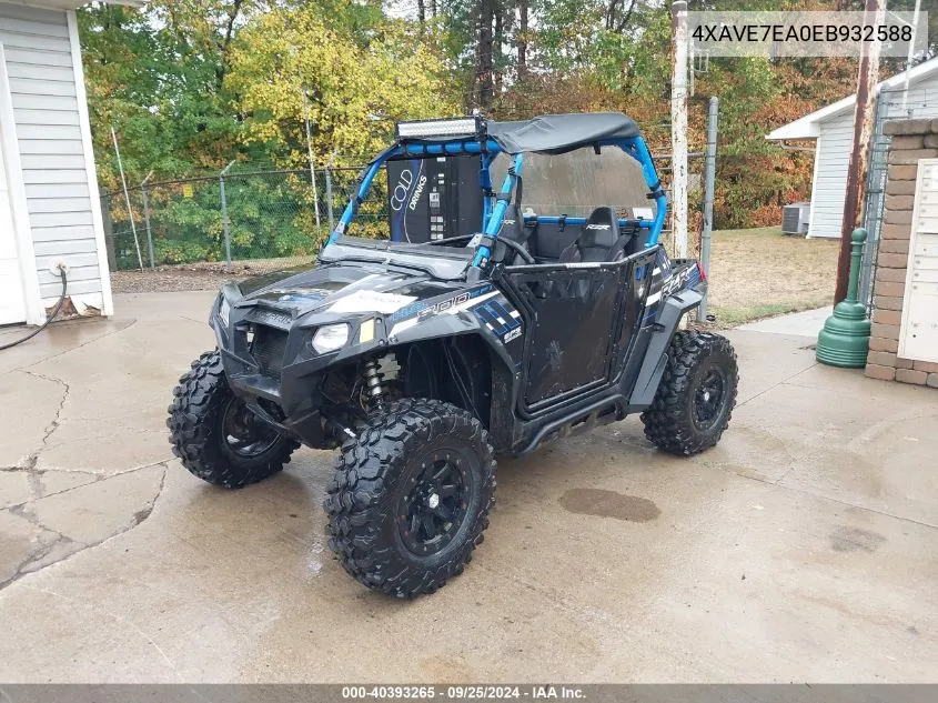 2014 Polaris Rzr 800 S VIN: 4XAVE7EA0EB932588 Lot: 40393265