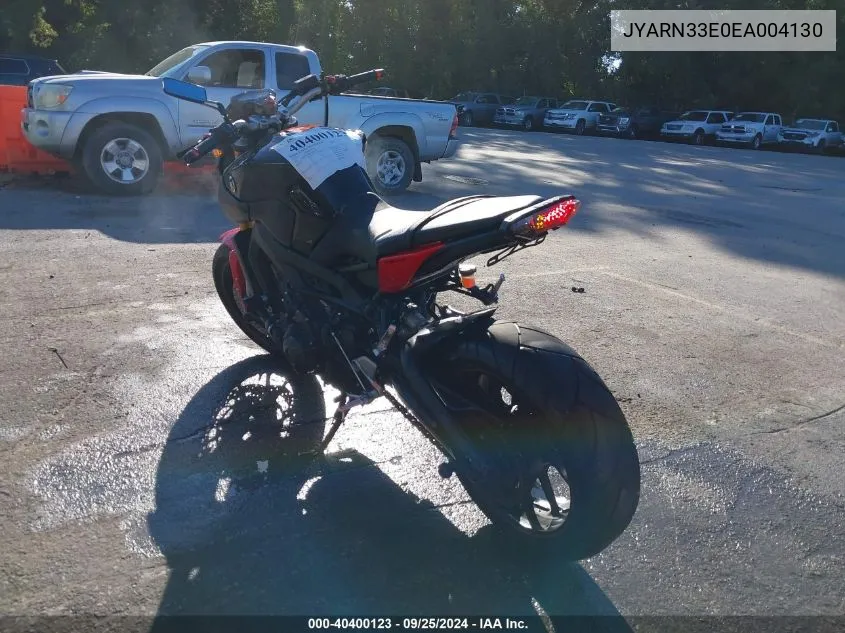 2014 Yamaha Fz09 VIN: JYARN33E0EA004130 Lot: 40400123