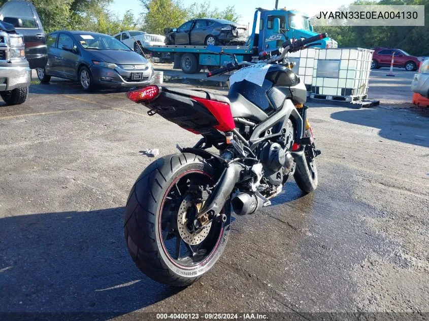 2014 Yamaha Fz09 VIN: JYARN33E0EA004130 Lot: 40400123