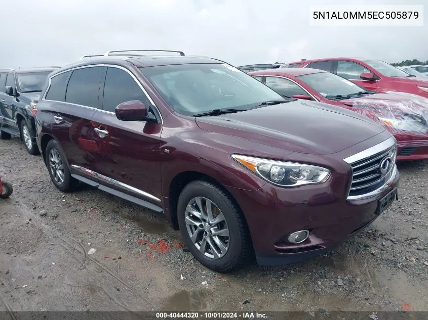 2014 Infi Qx60 Awd VIN: 5N1AL0MM5EC505879 Lot: 40444320