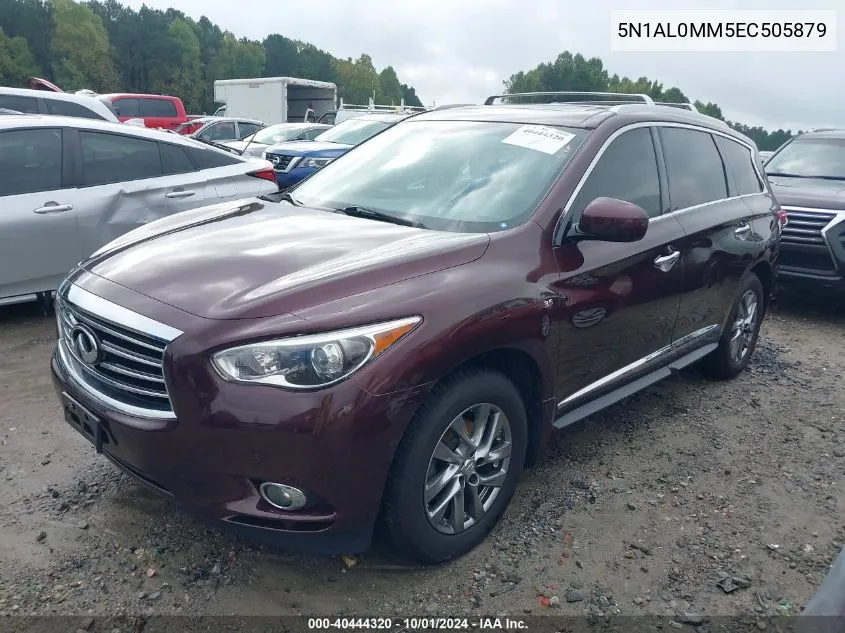 2014 Infi Qx60 Awd VIN: 5N1AL0MM5EC505879 Lot: 40444320