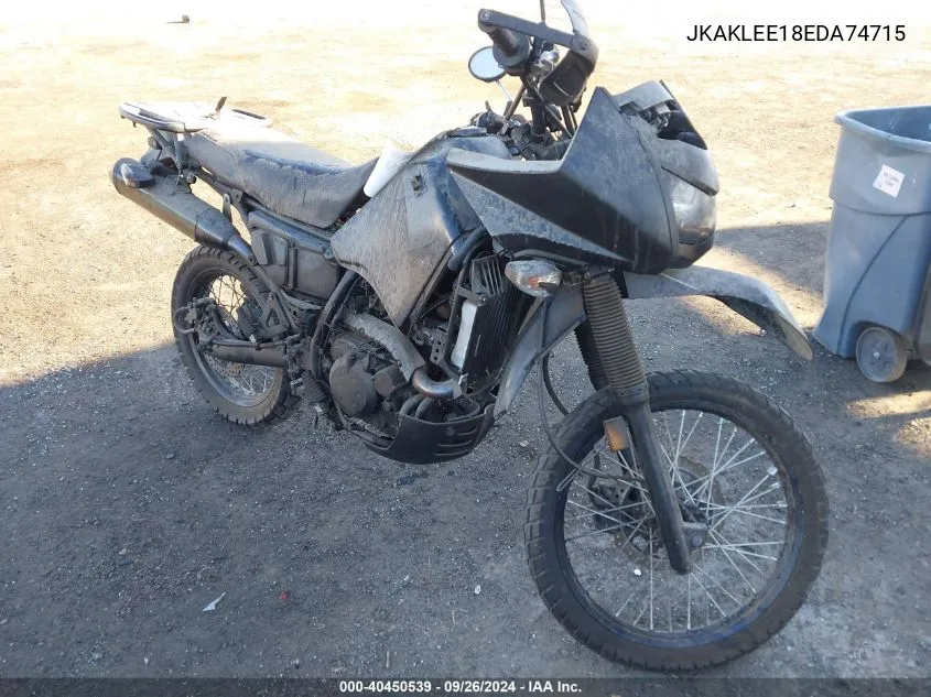 JKAKLEE18EDA74715 2014 Kawasaki Kl650 E