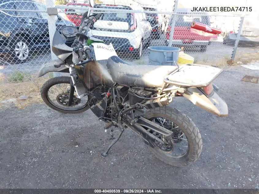 JKAKLEE18EDA74715 2014 Kawasaki Kl650 E