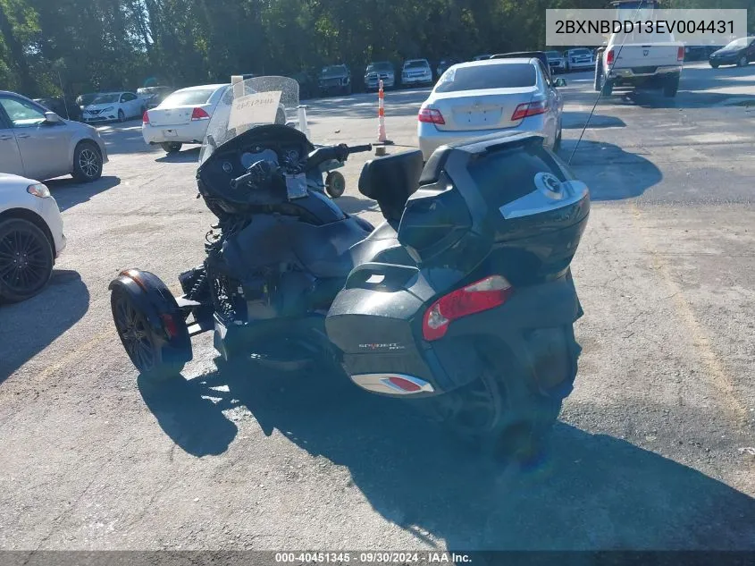 2014 Can-Am Spyder Roadster Rt/Rts/Rt Limited VIN: 2BXNBDD13EV004431 Lot: 40451345