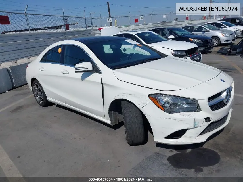 2014 Benz Cla-Class Cla250 Fwd VIN: WDDSJ4EB1EN060974 Lot: 40457034