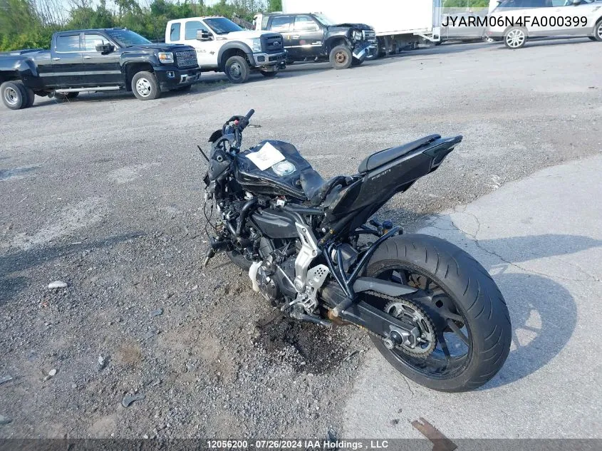 2015 Yamaha Fz07 VIN: JYARM06N4FA000399 Lot: 12056200