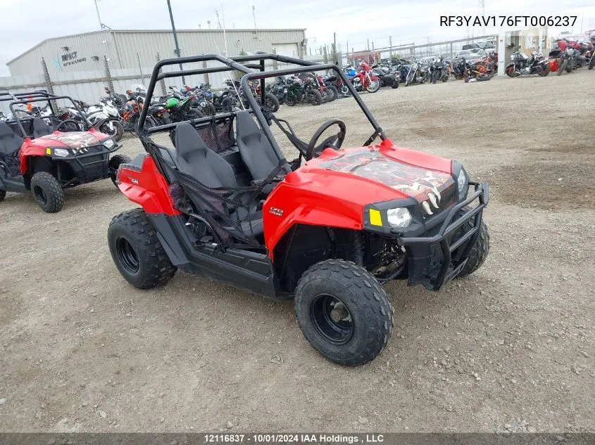 2015 Polaris Rzr 170 VIN: RF3YAV176FT006237 Lot: 12116837