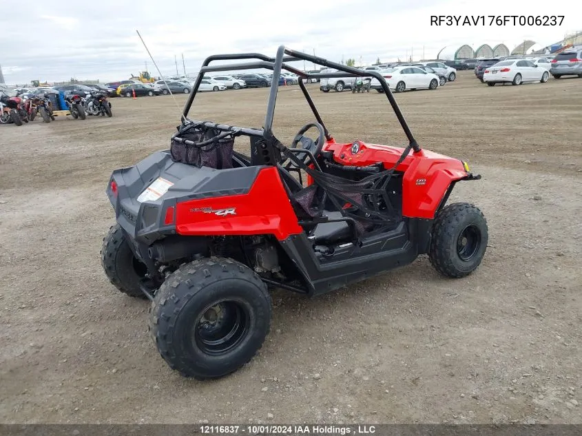 2015 Polaris Rzr 170 VIN: RF3YAV176FT006237 Lot: 12116837