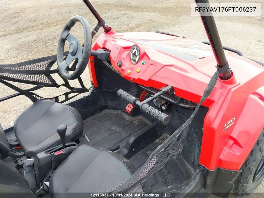 2015 Polaris Rzr 170 VIN: RF3YAV176FT006237 Lot: 12116837