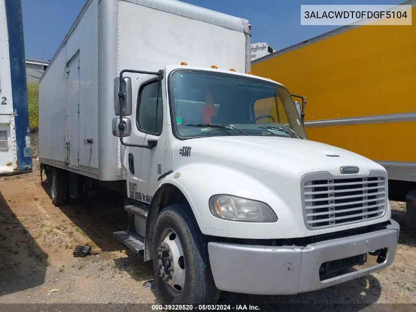 2015 Freightliner M2 106 Medium Duty VIN: 3ALACWDT0FDGF5104 Lot: 39328520