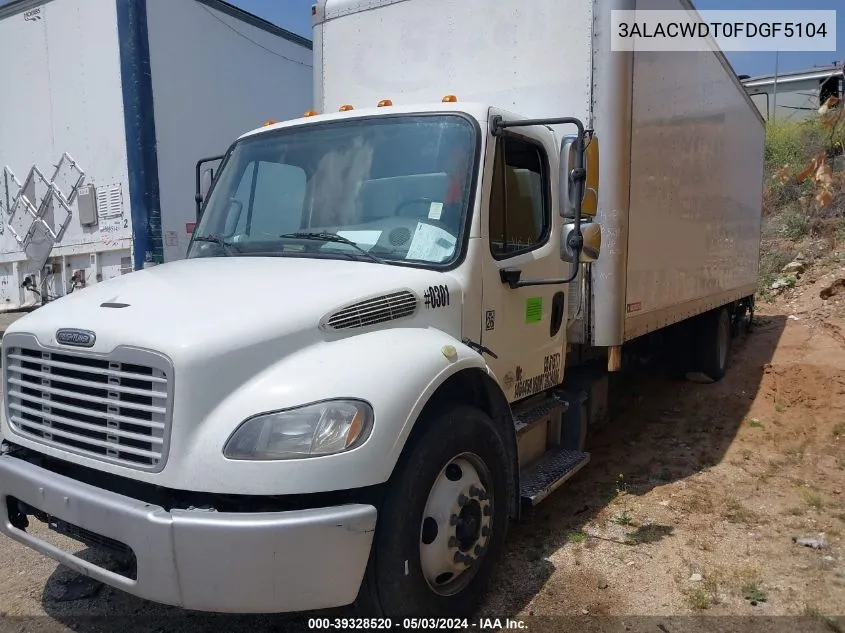 2015 Freightliner M2 106 Medium Duty VIN: 3ALACWDT0FDGF5104 Lot: 39328520