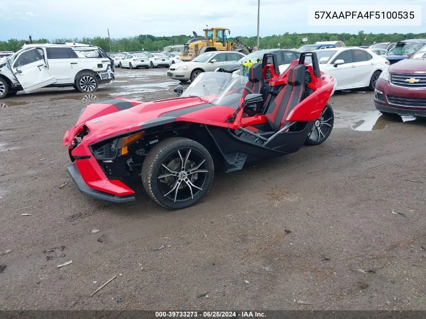 2015 Polaris Slingshot Sl VIN: 57XAAPFA4F5100535 Lot: 39733273