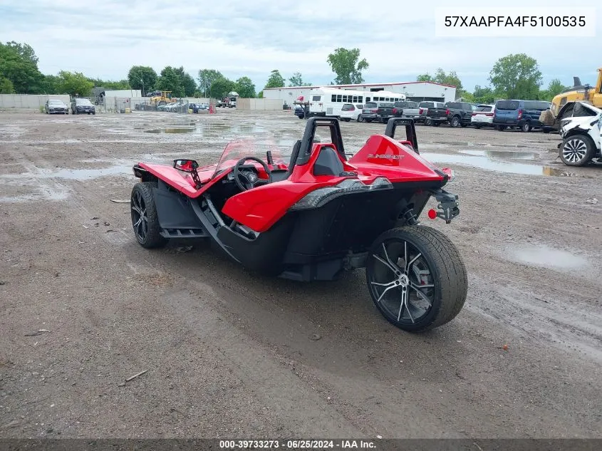 2015 Polaris Slingshot Sl VIN: 57XAAPFA4F5100535 Lot: 39733273