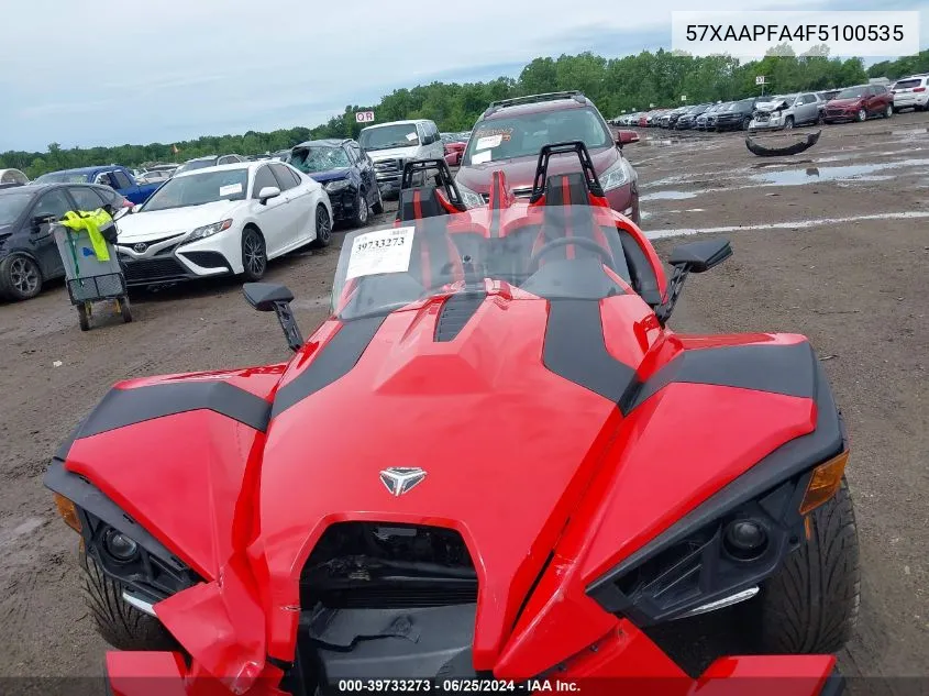 2015 Polaris Slingshot Sl VIN: 57XAAPFA4F5100535 Lot: 39733273